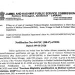 Jkpsc recruitment 2026: assistant professor (hospital administration) post announced in skims soura – complete guide to eligibility, application process, salary, and important dates