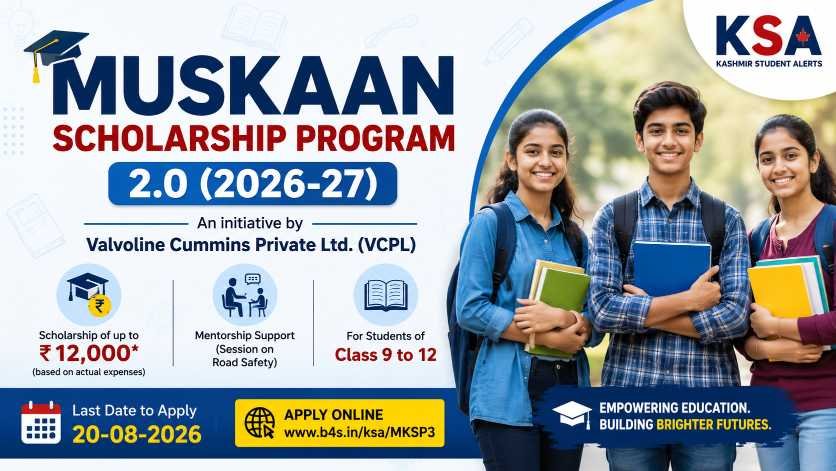 Muskaan scholarship program 2. 0 (2026-27): apply online for up to rs 12,000 scholarship – eligibility, benefits, last date & complete application
